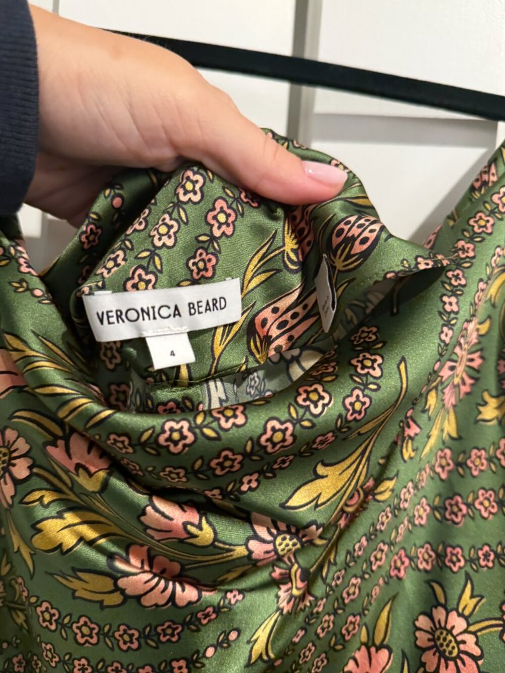 NWOT Veronica Beard Madison Dress in Lemongrass Multi - Picture 3 of 3